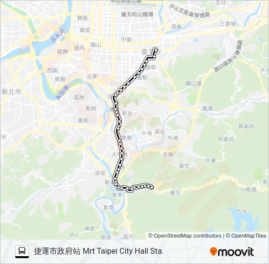 基隆路幹線 Bus Line Map