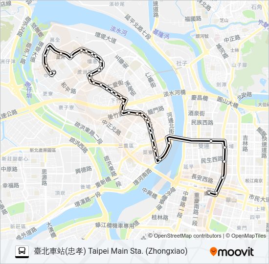 221 bus Line Map