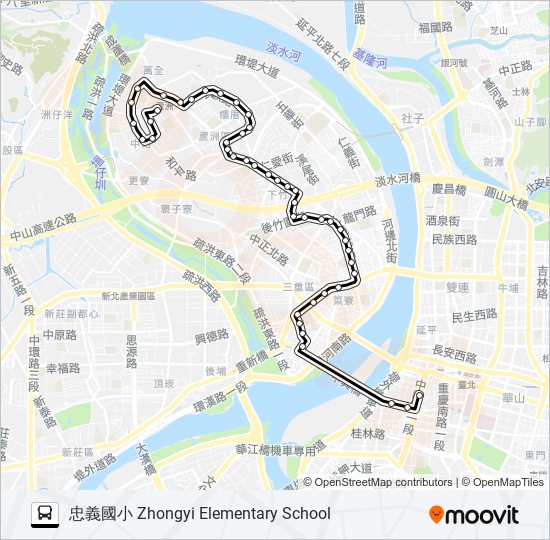 221 bus Line Map