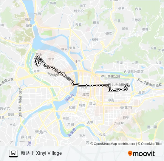 225 Bus Line Map