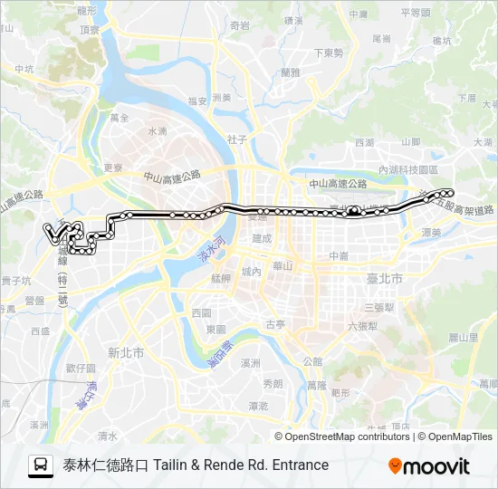 617副 Bus Line Map