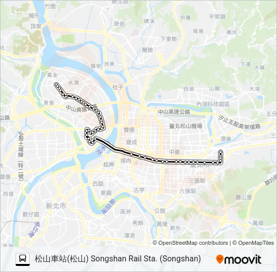 忠孝幹線的線路圖