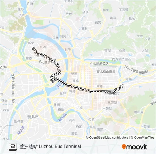 忠孝幹線的線路圖