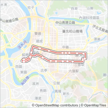 臺北觀光巴士紅線  Line Map