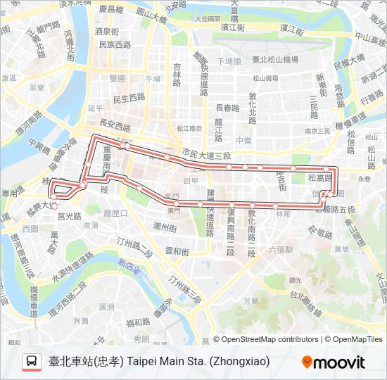 臺北觀光巴士紅線  Line Map