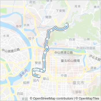 臺北觀光巴士藍線  Line Map