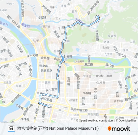 臺北觀光巴士藍線  Line Map