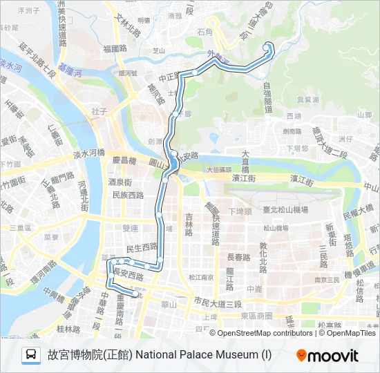 臺北觀光巴士藍線  Line Map
