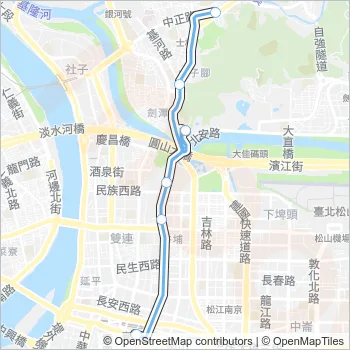 臺北觀光巴士藍線  Line Map