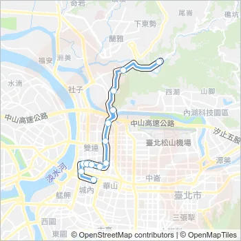 臺北觀光巴士藍線  Line Map