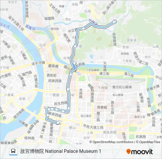 臺北觀光巴士藍線  Line Map