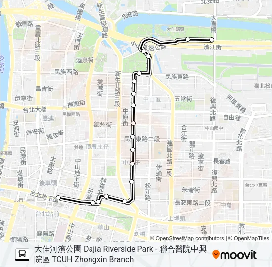 市民小巴9不經中興院區的線路圖
