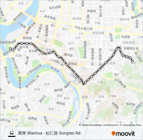 1 Bus Line Map