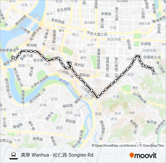 1 Bus Line Map