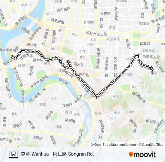 1 Bus Line Map