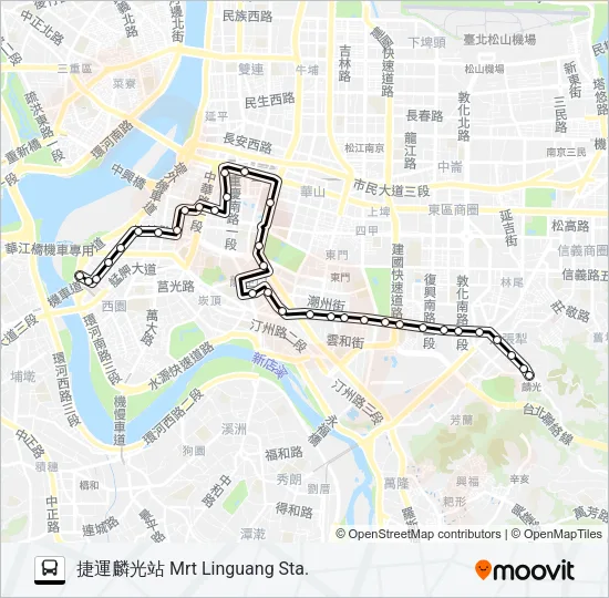 18 Bus Line Map