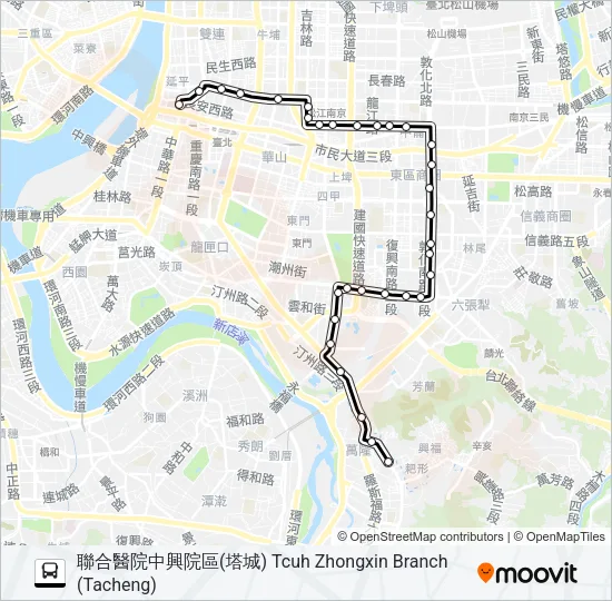 52 Bus Line Map