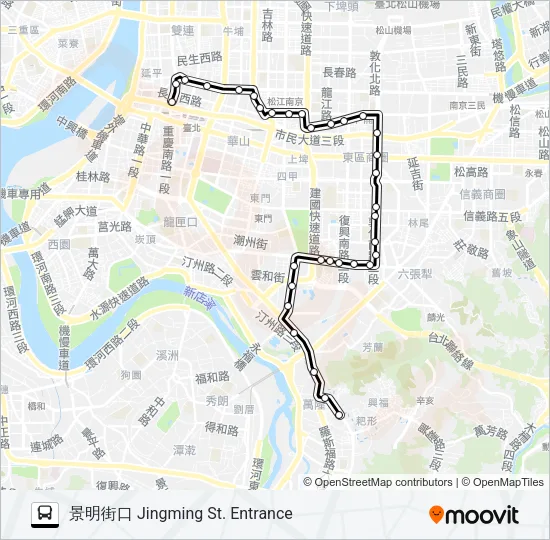 巴士52的線路圖