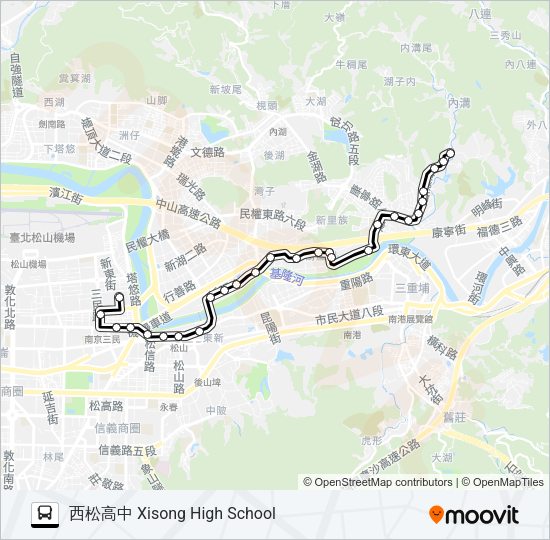 53 Bus Line Map