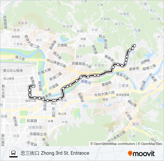 53 Bus Line Map