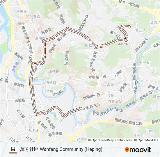 巴士棕2的線路圖