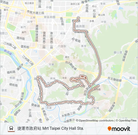 棕6 Bus Line Map