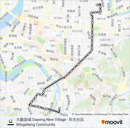 巴士254的線路圖