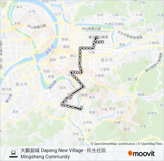 254 Bus Line Map