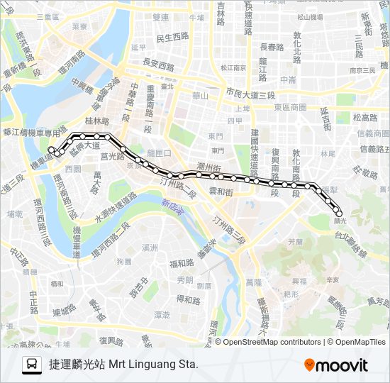 568 bus Line Map