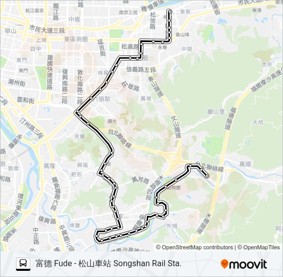611 Bus Line Map