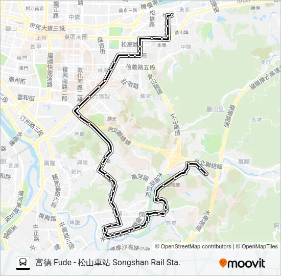 611 Bus Line Map