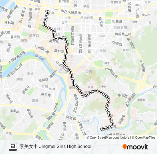 671 Bus Line Map