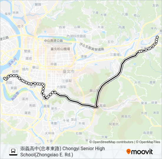 907 Bus Line Map