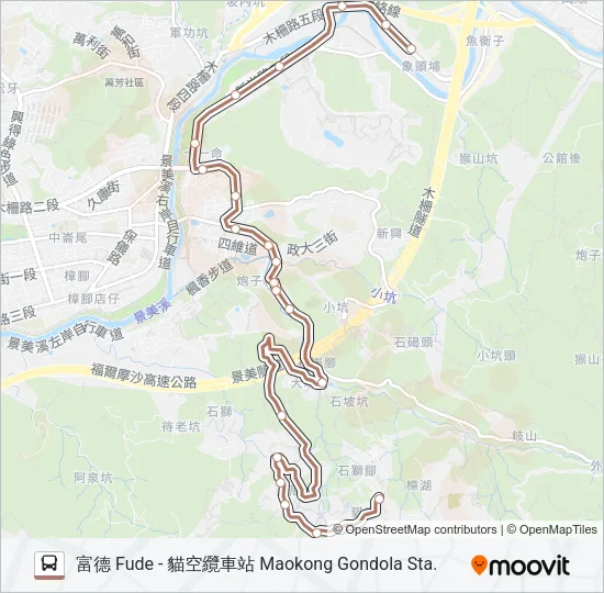 巴士棕15的線路圖