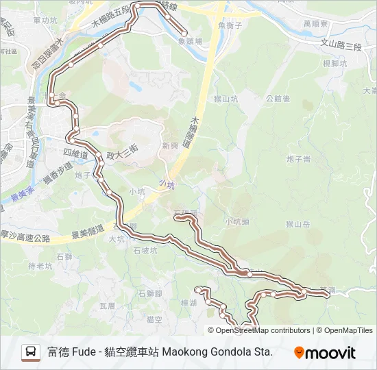 巴士棕15的線路圖