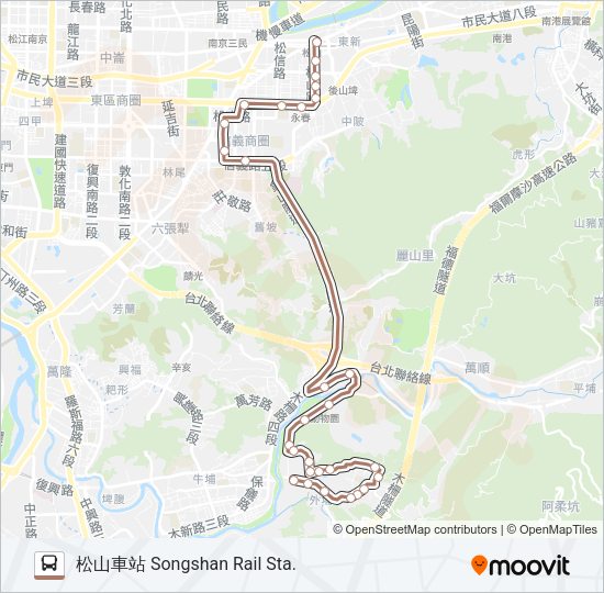 棕18 Bus Line Map