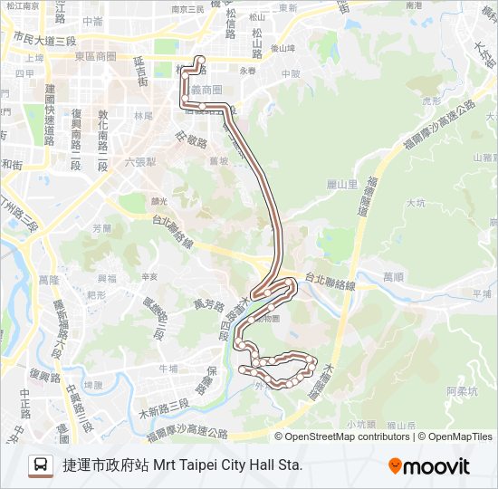 棕18 Bus Line Map