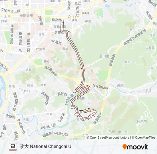 棕18 Bus Line Map