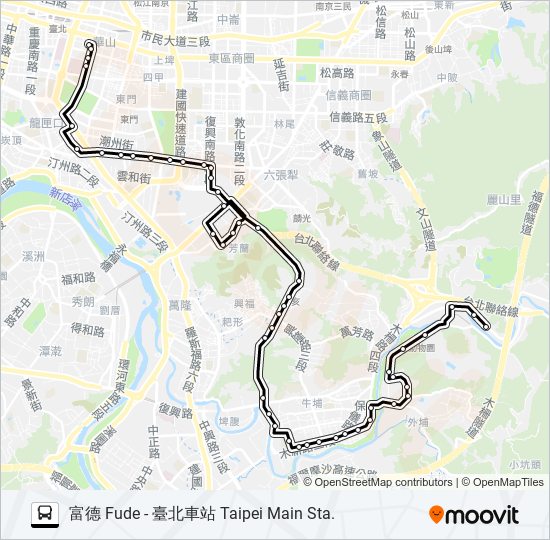295副 bus Line Map