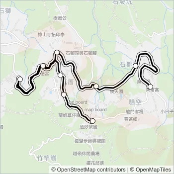 貓空右線 Bus Line Map