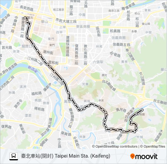 羅斯福路幹線 Bus Line Map