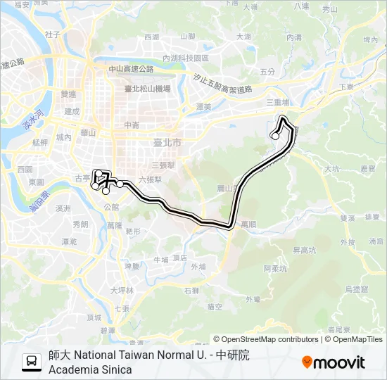 通勤7去程半 Bus Line Map