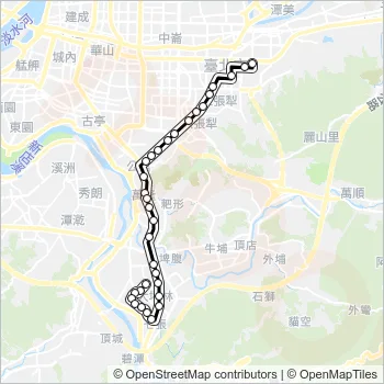 通勤13去程半 Bus Line Map