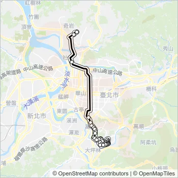 景美-榮總(快) Bus Line Map
