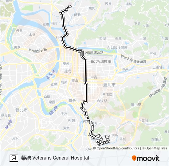 景美-榮總(快) Bus Line Map