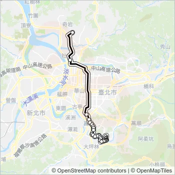 景美-榮總(快) Bus Line Map