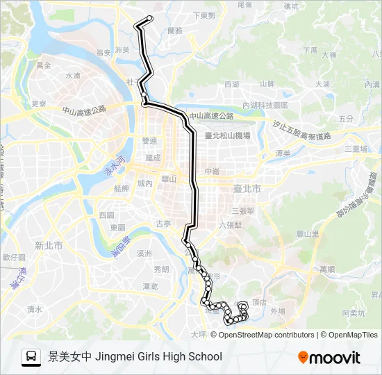 景美-榮總(快) Bus Line Map