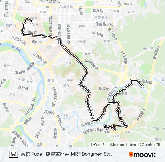 237不經政大校區 Bus Line Map