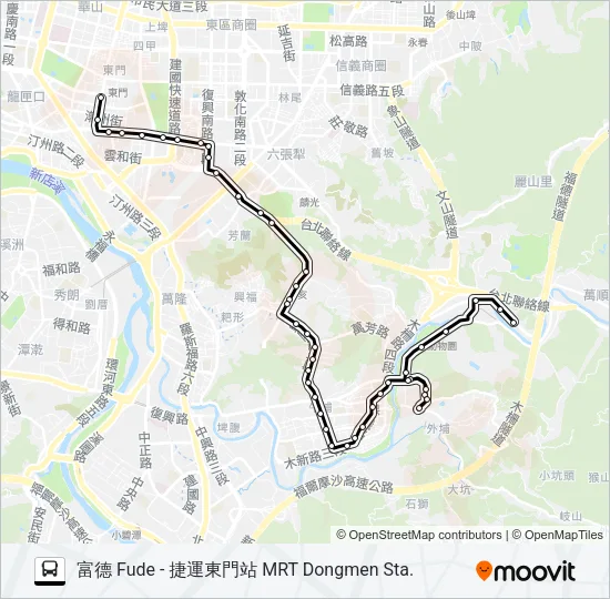 237不經政大校區 Bus Line Map