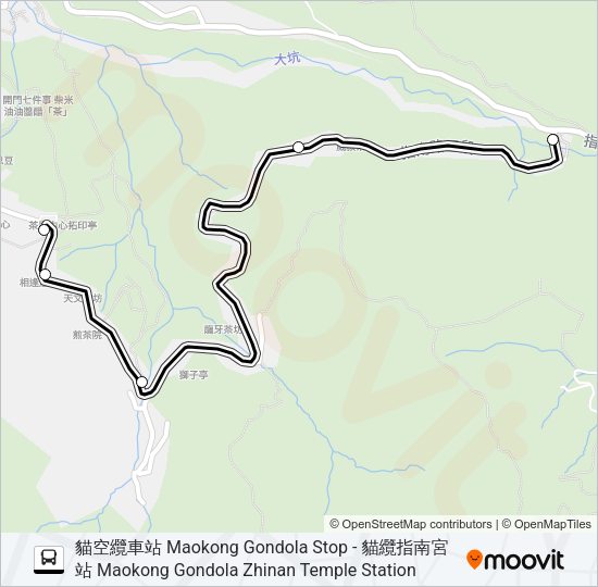 貓空左線-指南宮線 Bus Line Map